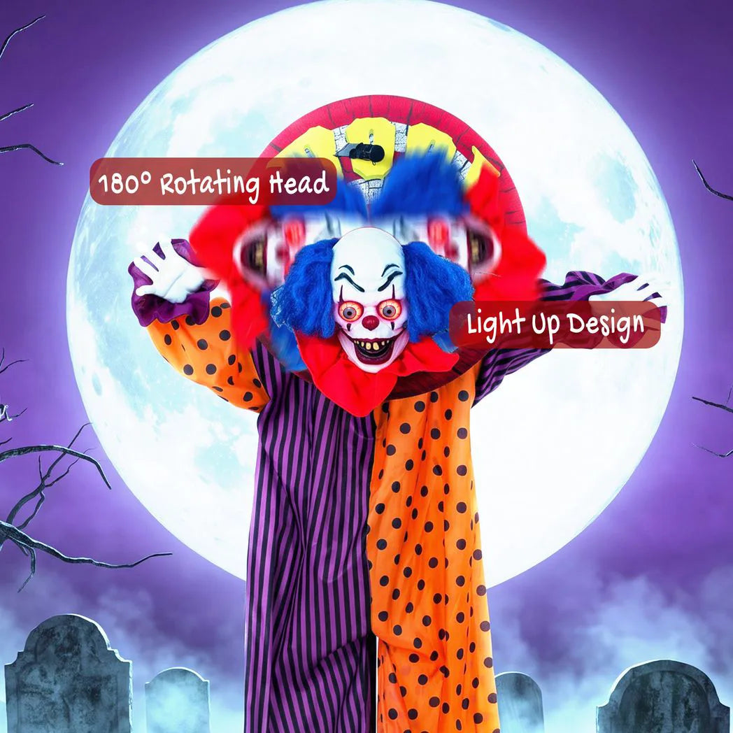 167cm circus clown animatronic with dartboard - view 7