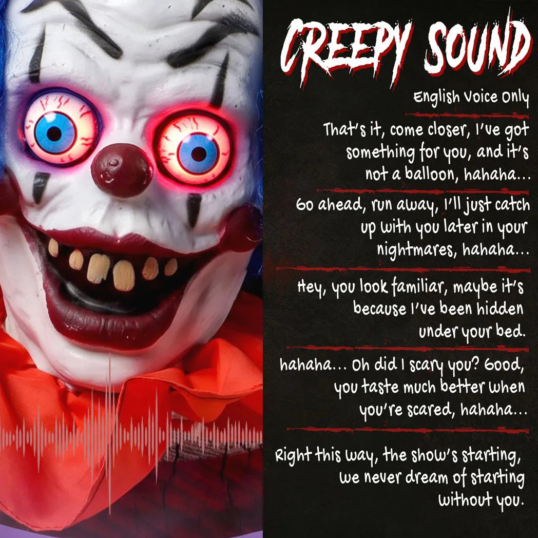167cm circus clown animatronic with dartboard - view 8