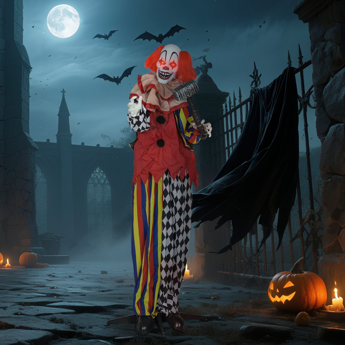173cm swaying clown Halloween animatronic - view 10