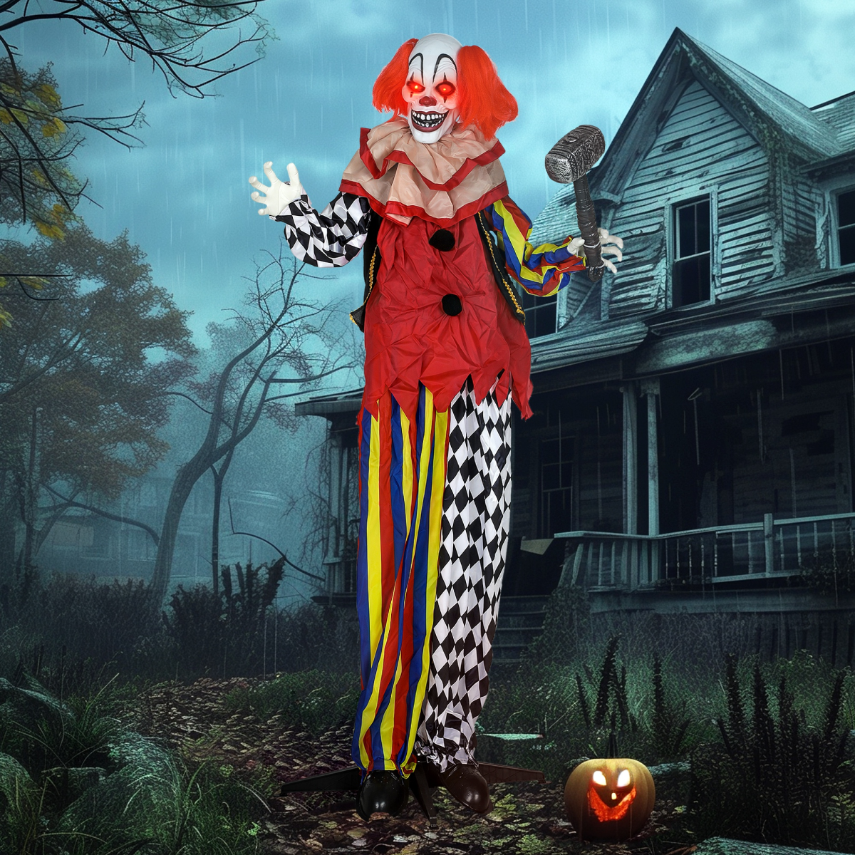 173cm swaying clown Halloween animatronic - view 9