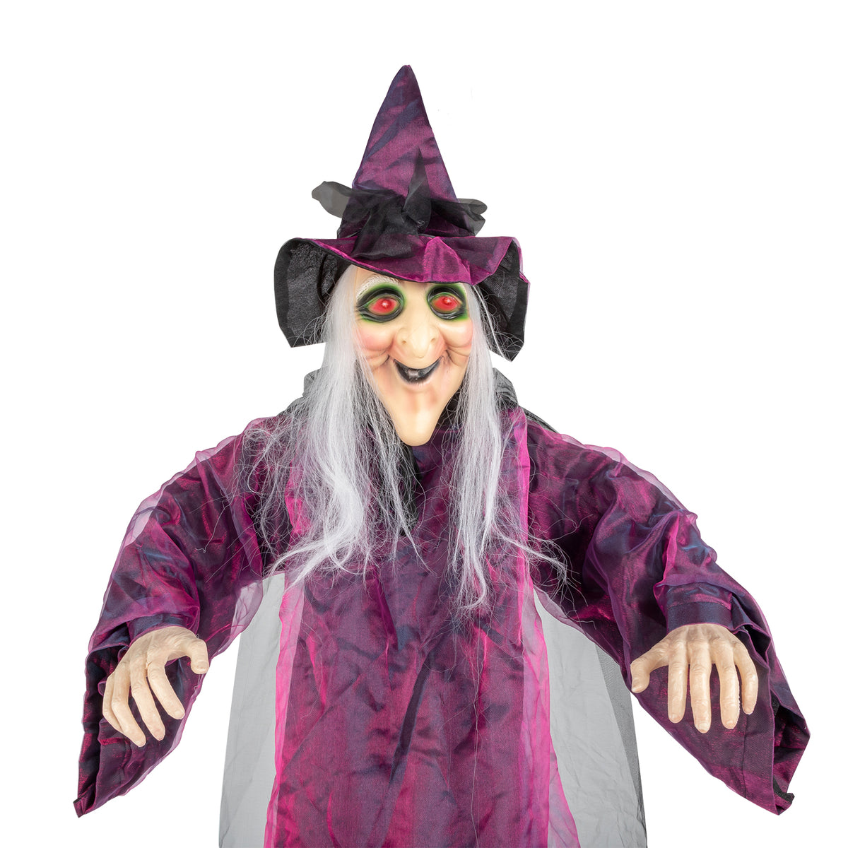 180cm hanging talking witch Halloween decoration - view 2