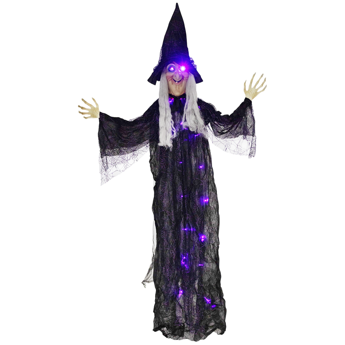 183cm black witch Halloween animatronic - view 2