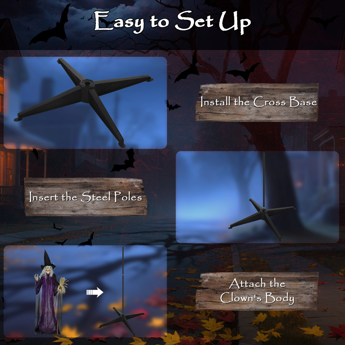 183cm purple witch Halloween animatronic - view 8