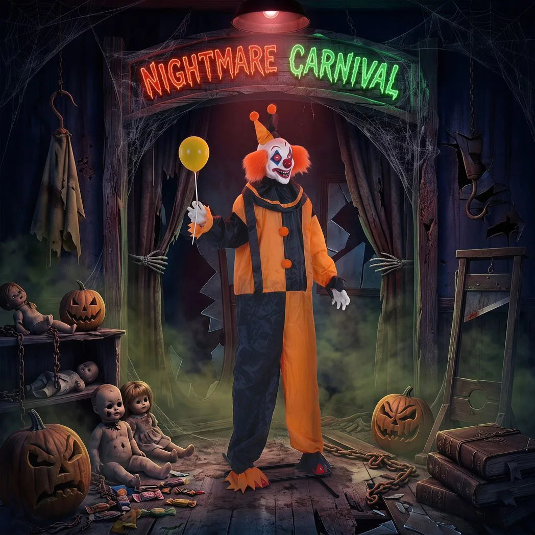190cm scary clown animatronic with balloon - view 3