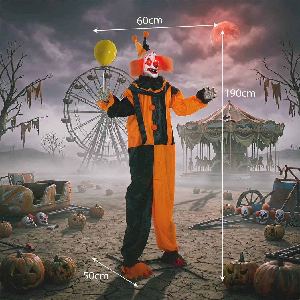 190cm scary clown animatronic with balloon - view 4