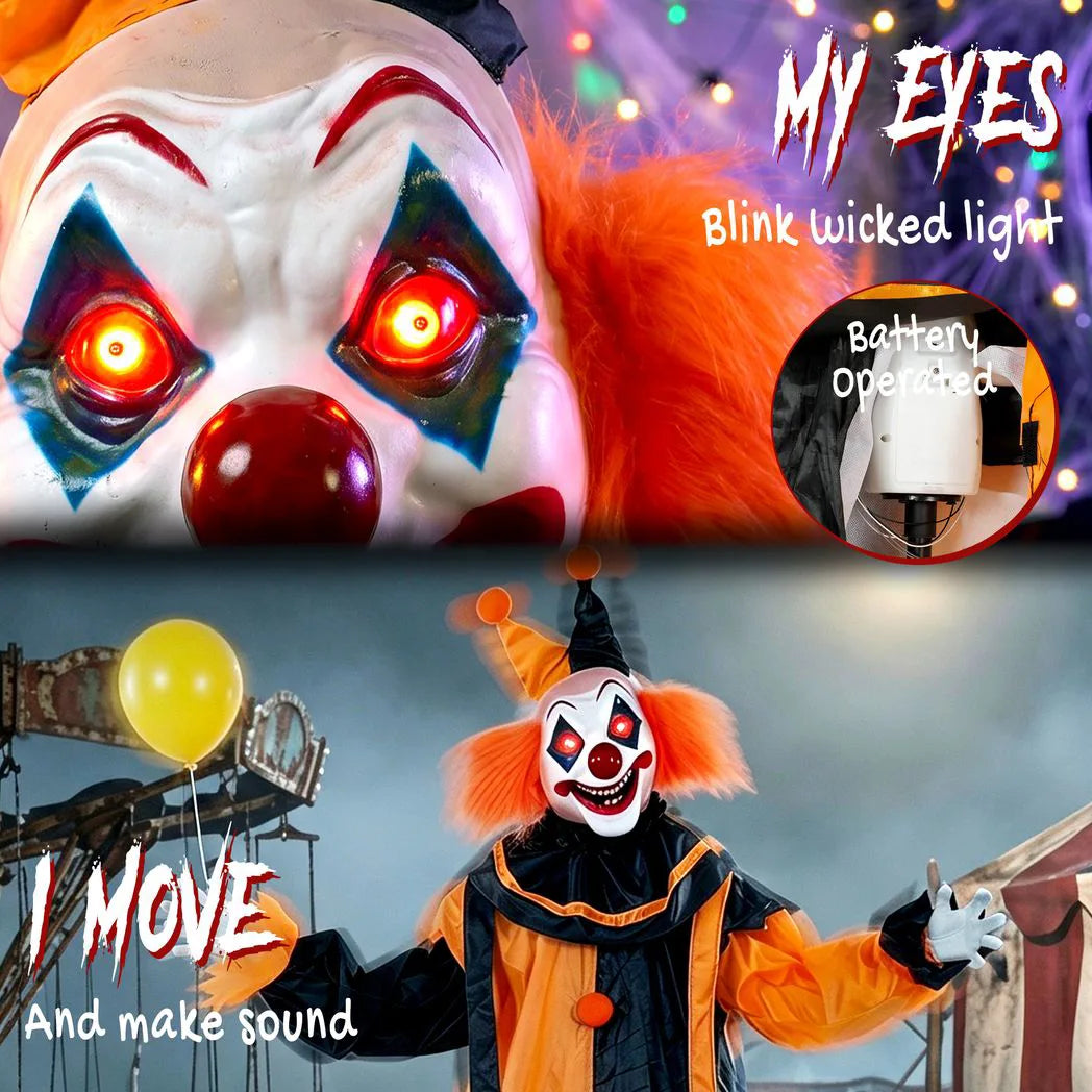 190cm scary clown animatronic with balloon - view 5