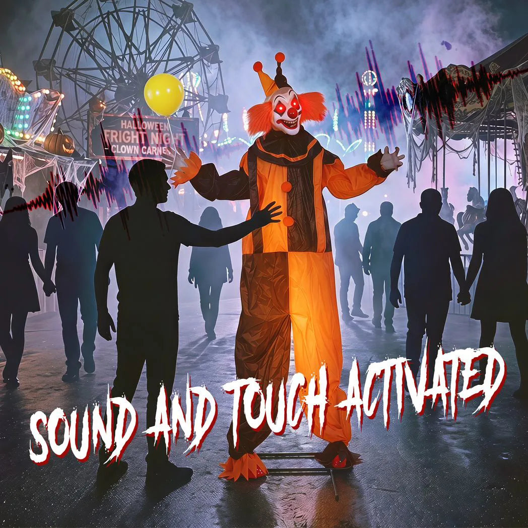 190cm scary clown animatronic with balloon - view 6