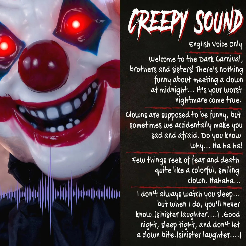 190cm scary clown animatronic with balloon - view 8