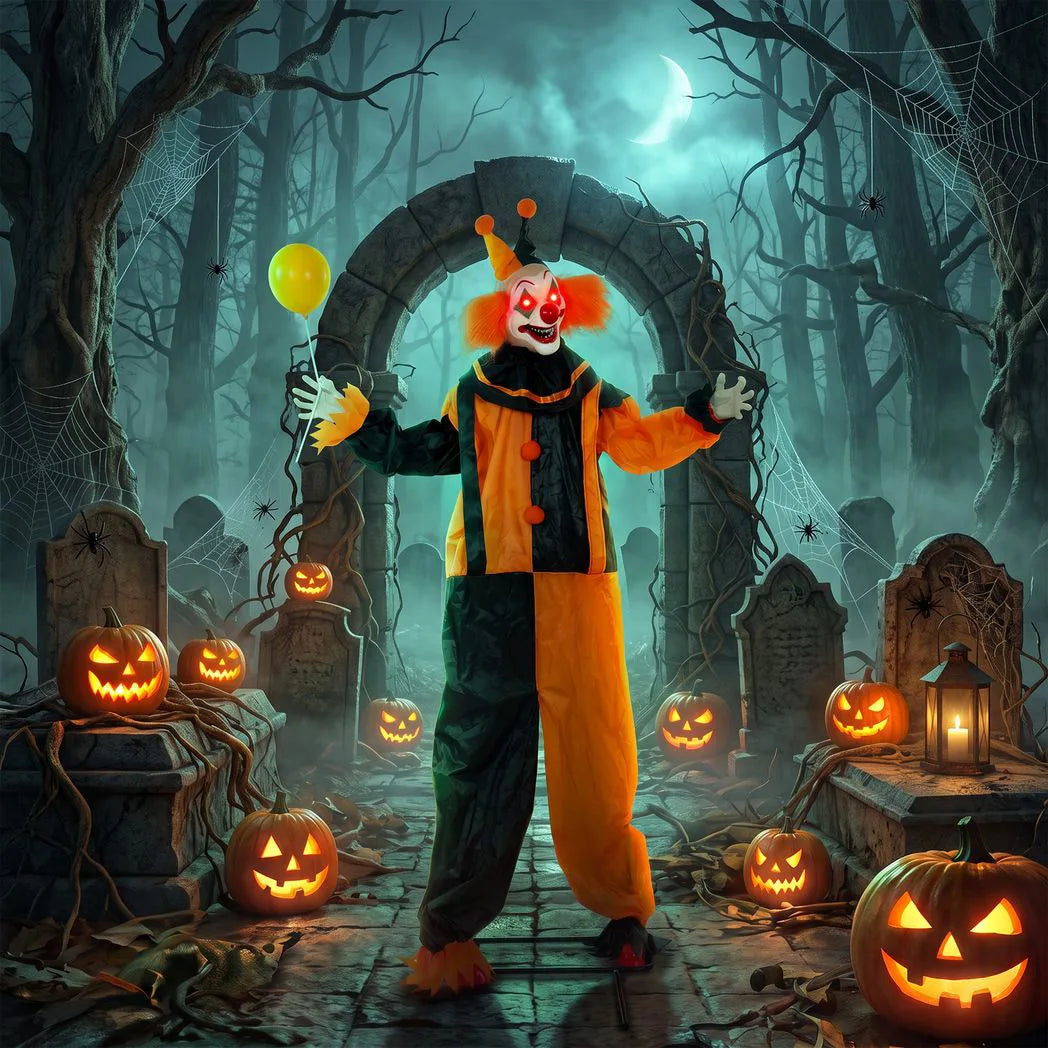 190cm scary clown animatronic with balloon - view 9