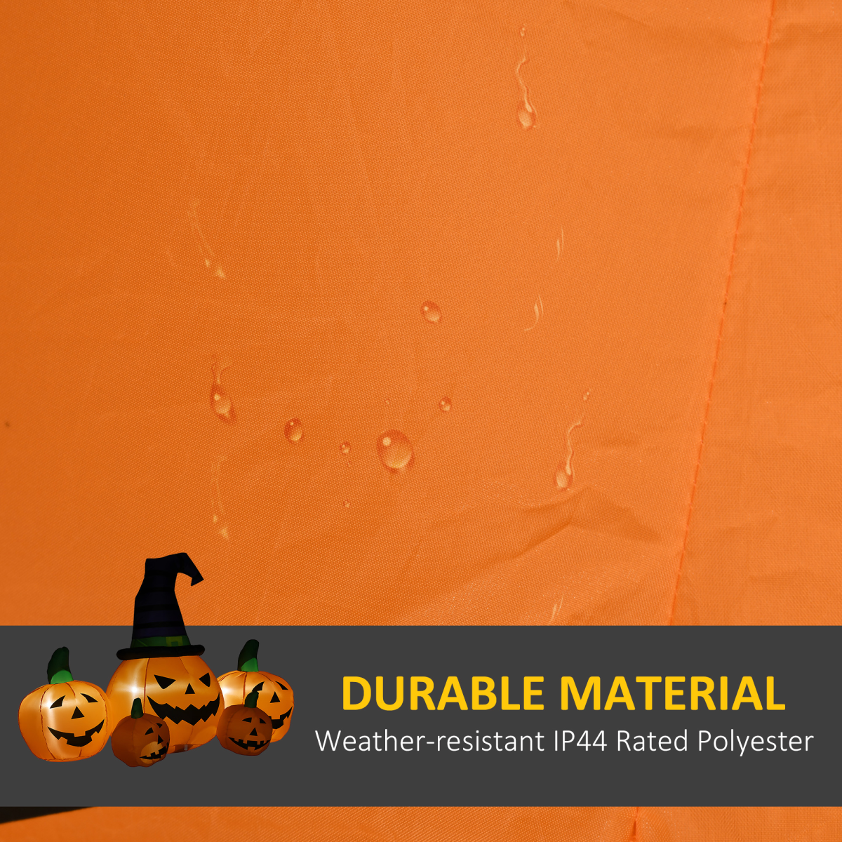 6ft inflatable Halloween pumpkins with hat LED decoration - view 6