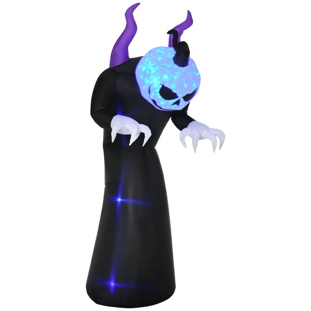 7ft inflatable horned ghost with LED flame effect