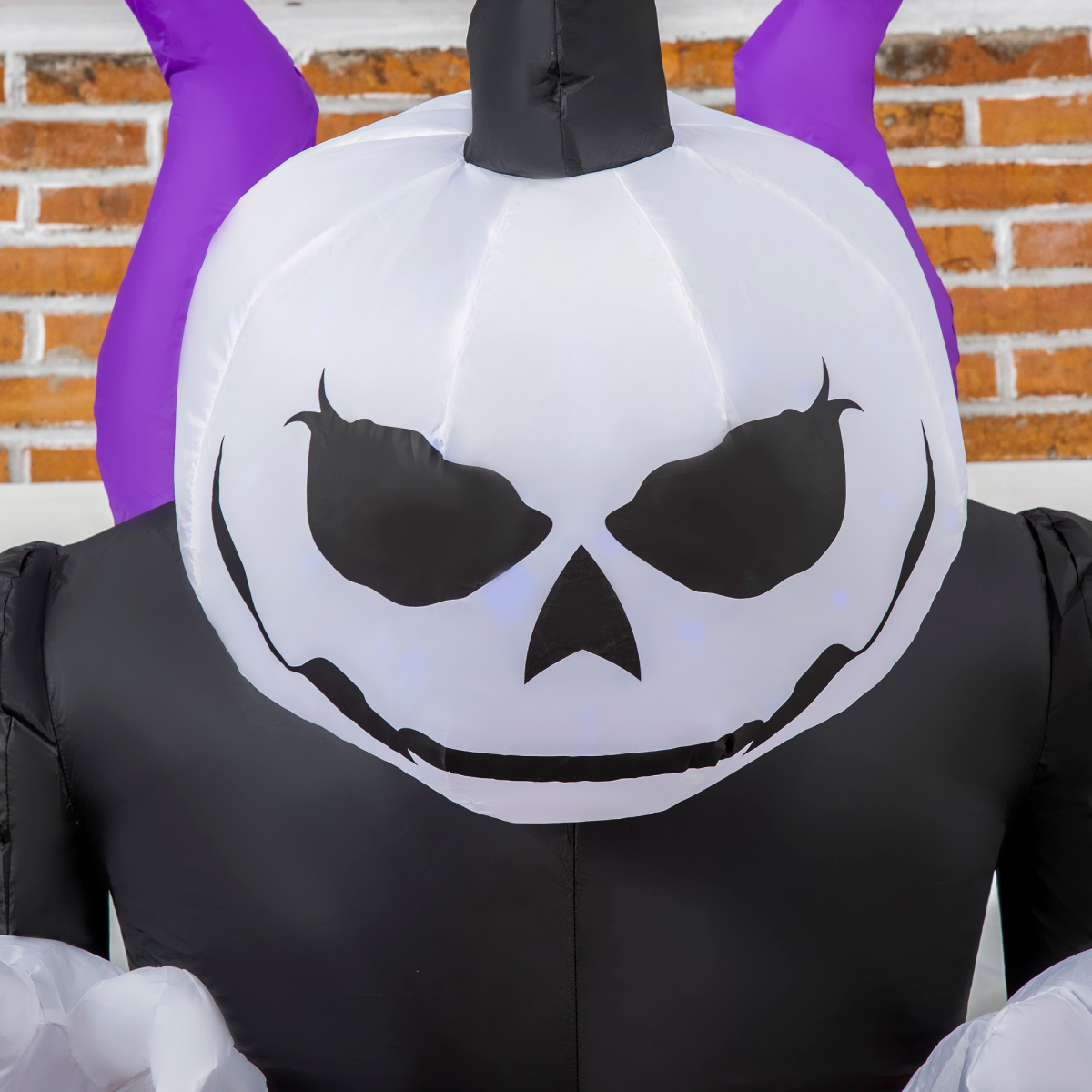 7ft inflatable horned ghost with LED flame effect - view 9