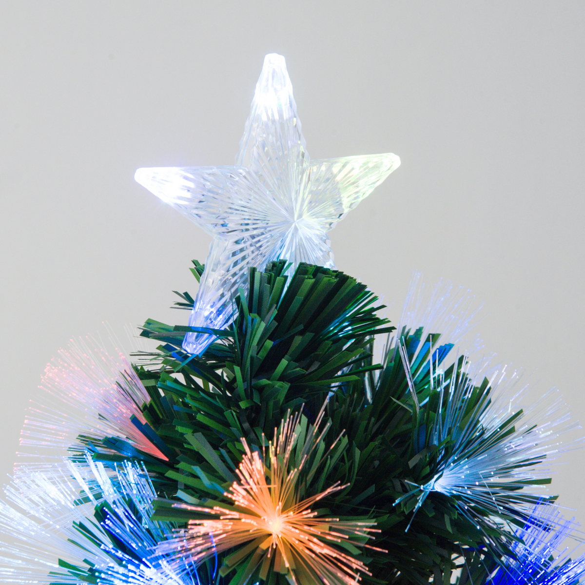 4ft multicoloured fibre optic Christmas tree with 130 lights - view 9