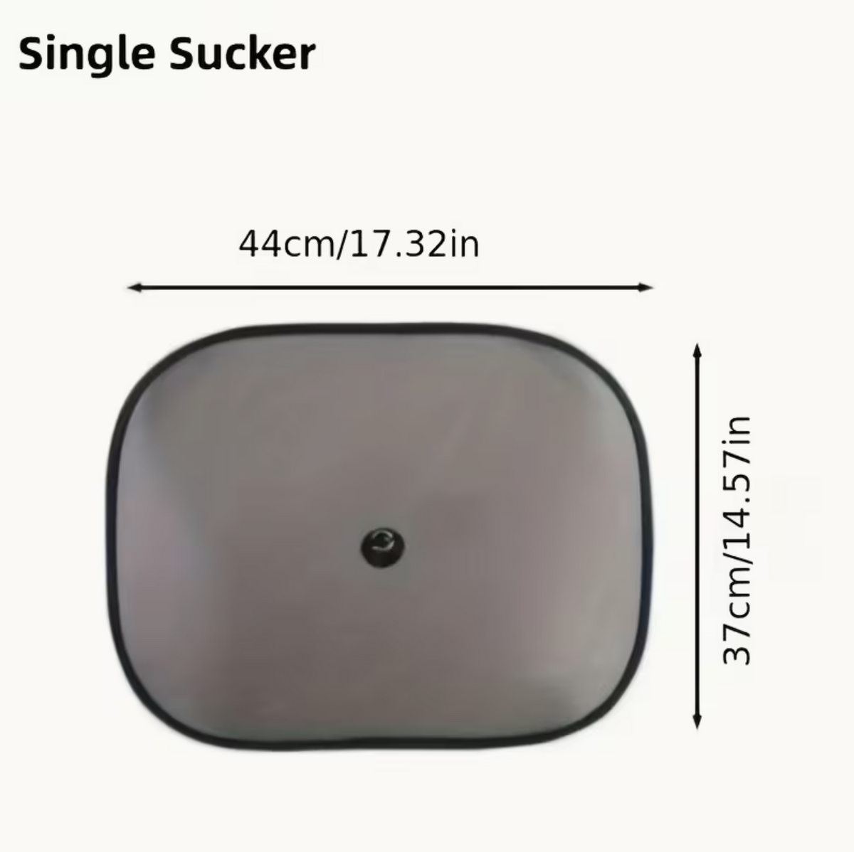 Car window sun shade fitted on rear passenger window