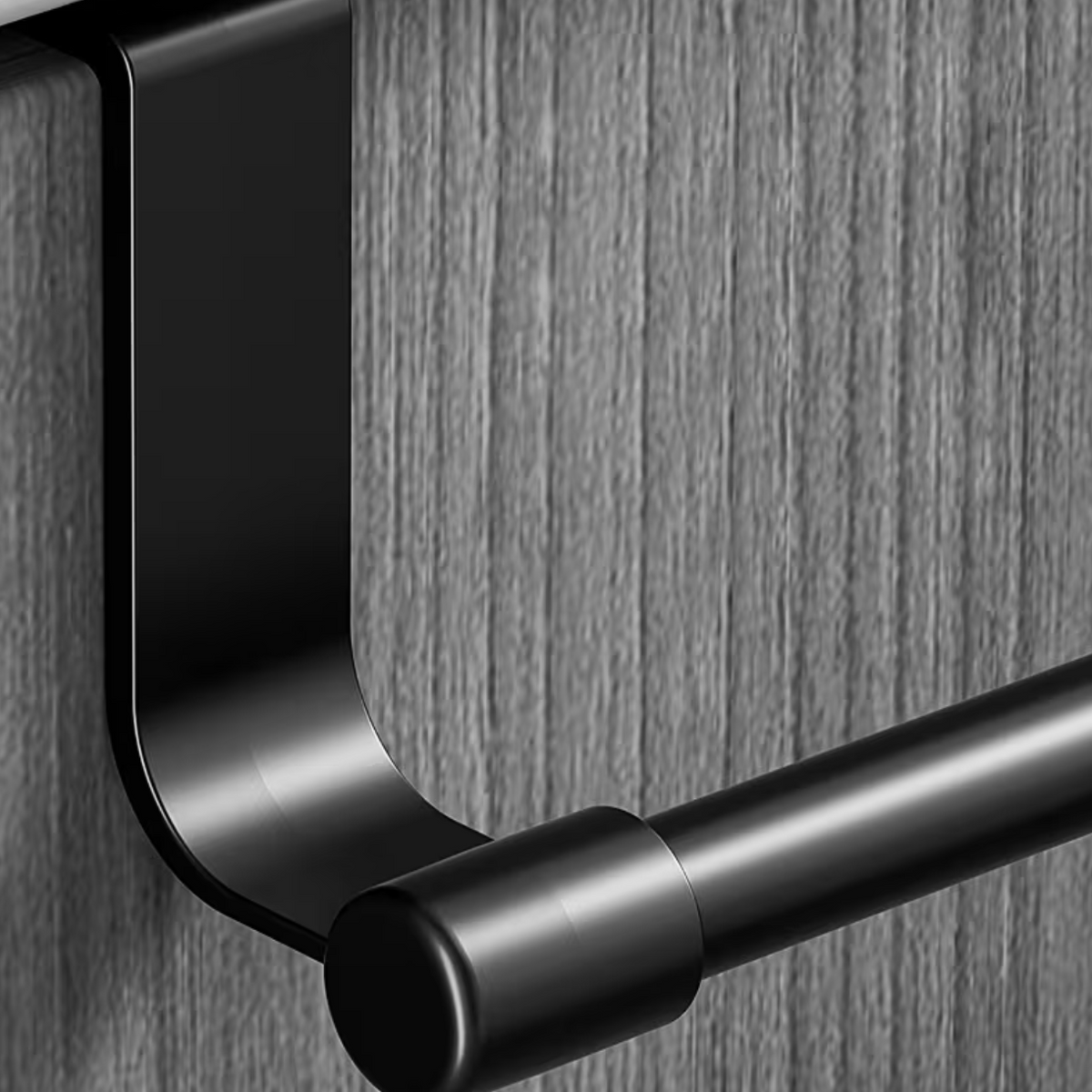 Kitchen towel rack holding a folded dish towel