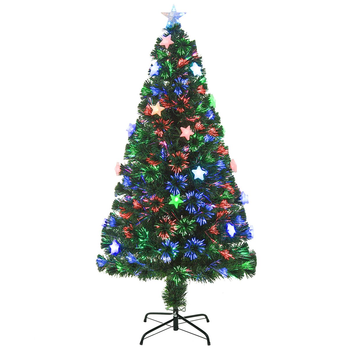 5ft pre-lit fibre optic Christmas tree with star LED lights