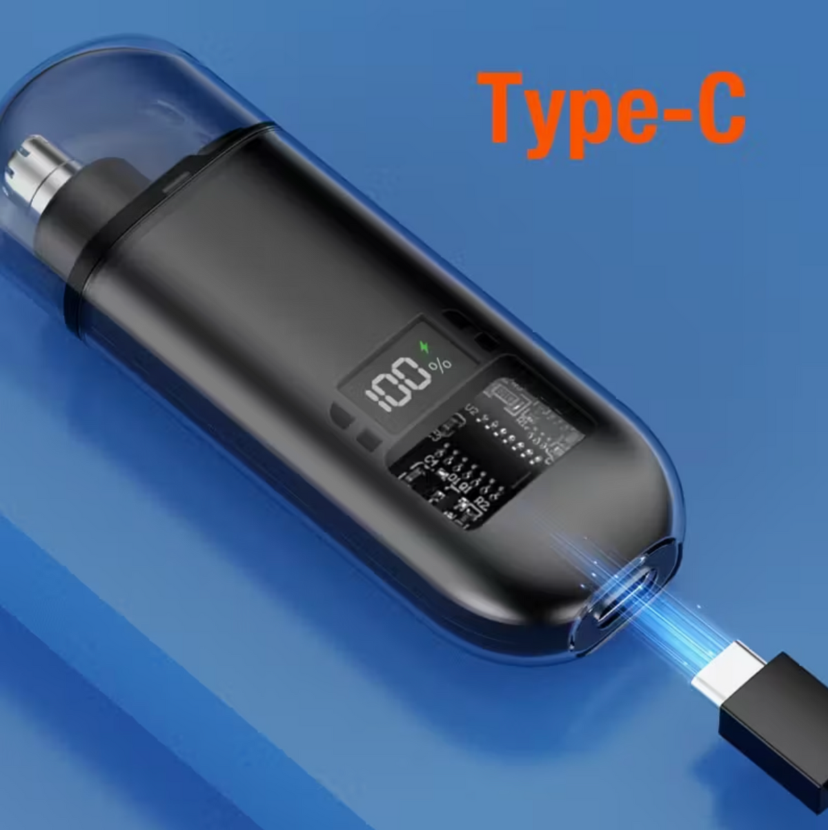 Nose Hair Trimmer for Men | USB Rechargeable IPX7 Waterproof Painless Ear & Nose Trimmer with Digital Display