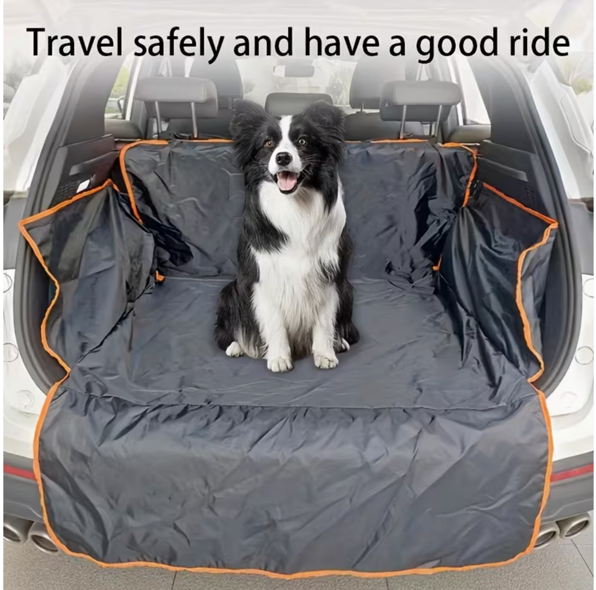 Full-surround pet car trunk liner fitted in SUV boot