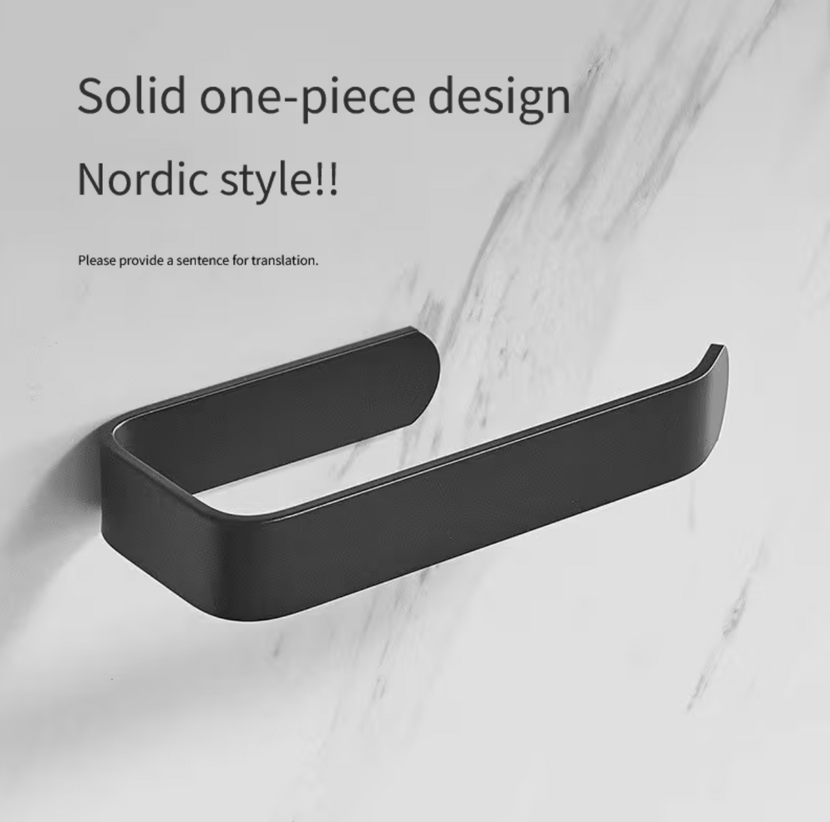 Toilet paper holder with roll loaded, non-perforated design