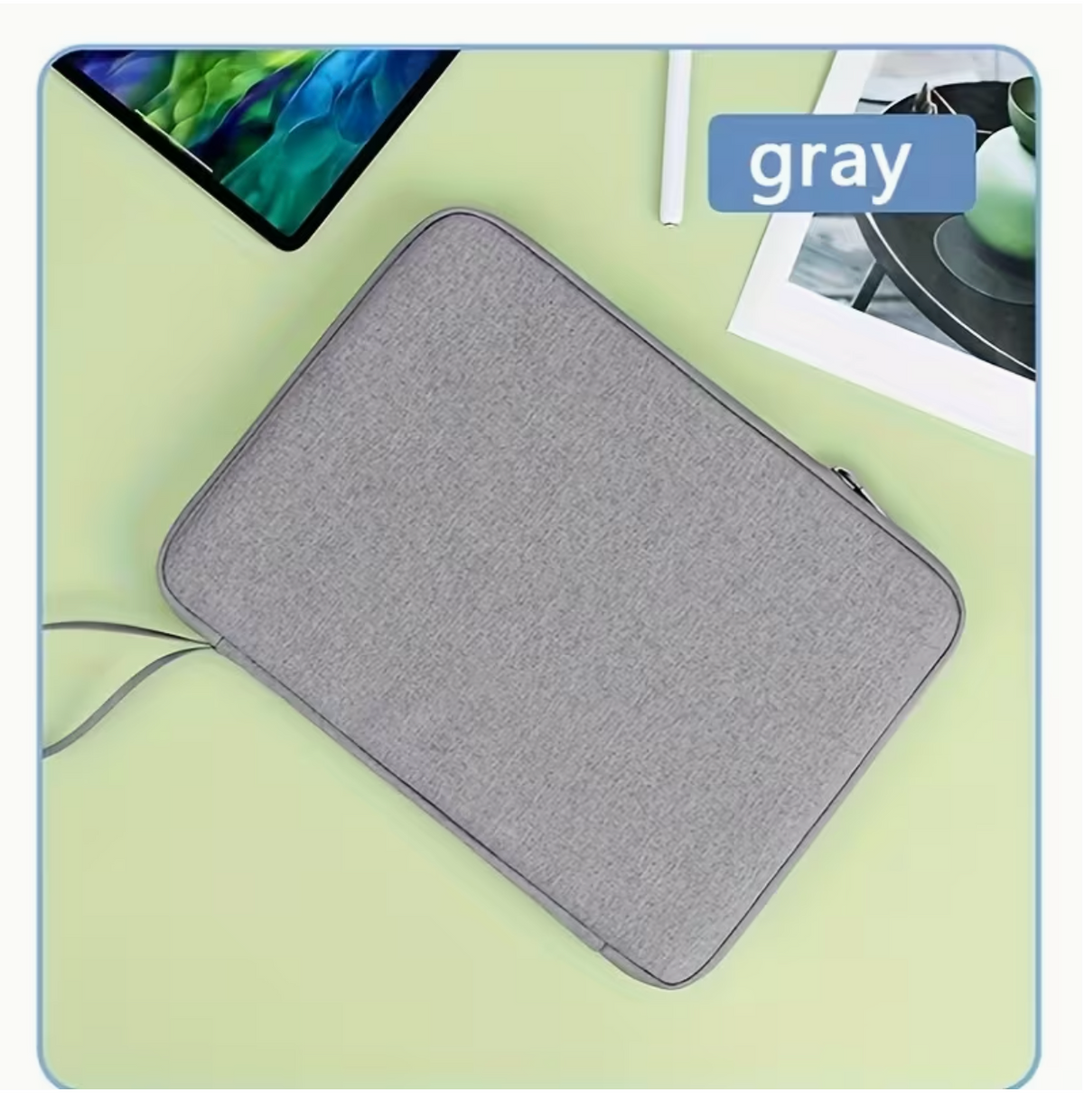 PU leather tablet sleeve bag with tablet inside